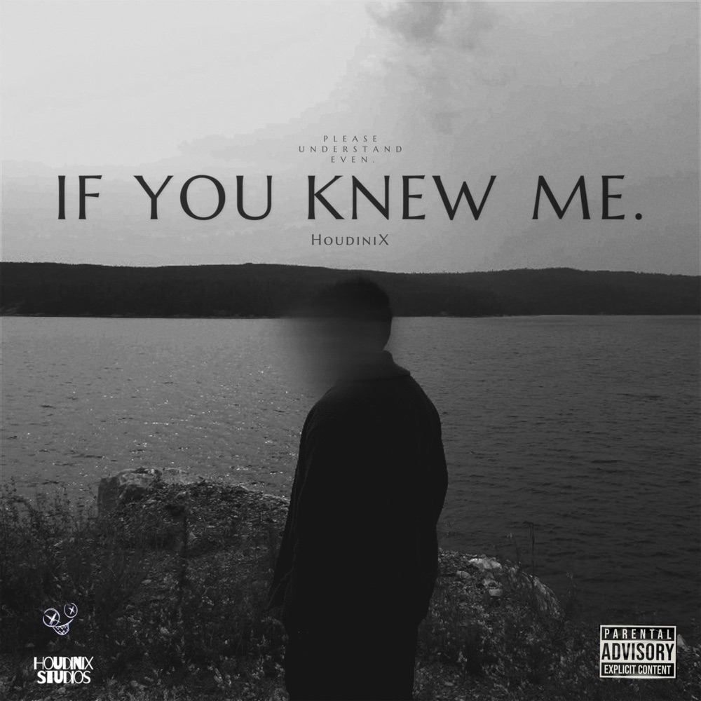 HoudiniX’s IF YOU KNEW ME. artwork, a faceless portrait beside the water